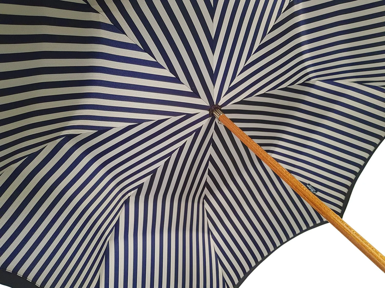 Double Cloth Men's Umbrella - Blue Striped Design