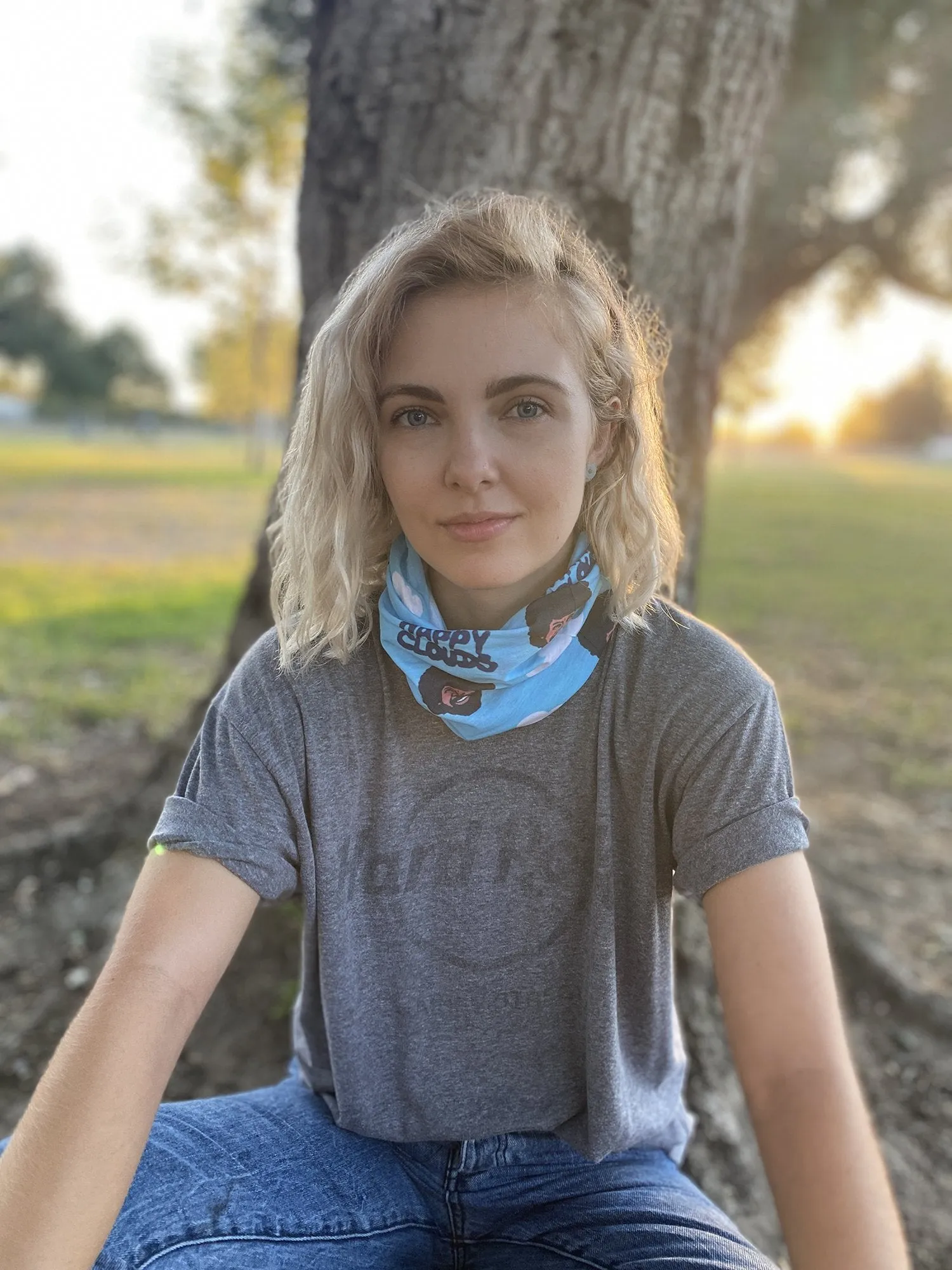 Happy Clouds Bloom Bandana