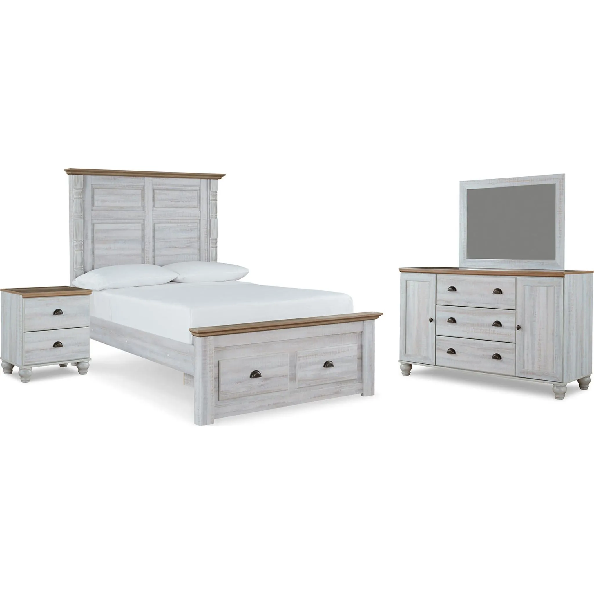 Haven Bay 5 Piece Full Panel Bed w/(2) Underbed Storage