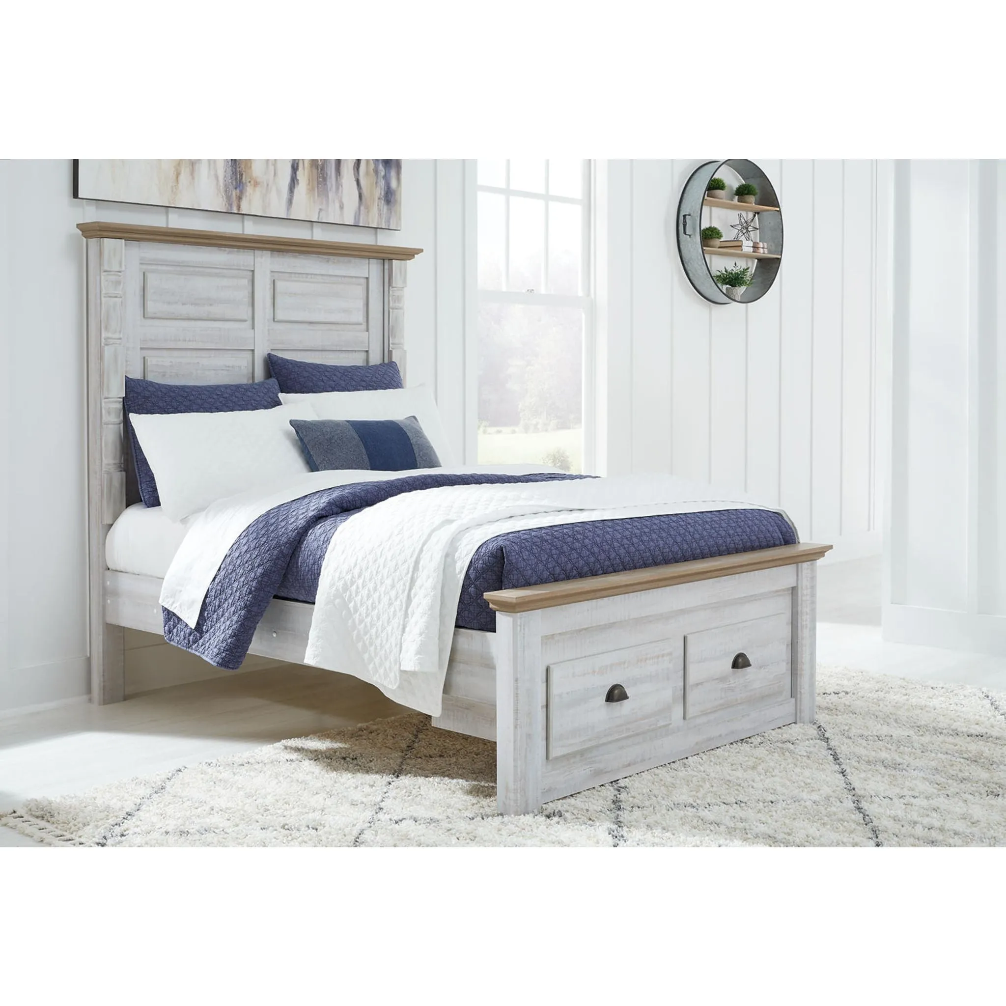 Haven Bay 5 Piece Full Panel Bed w/(2) Underbed Storage