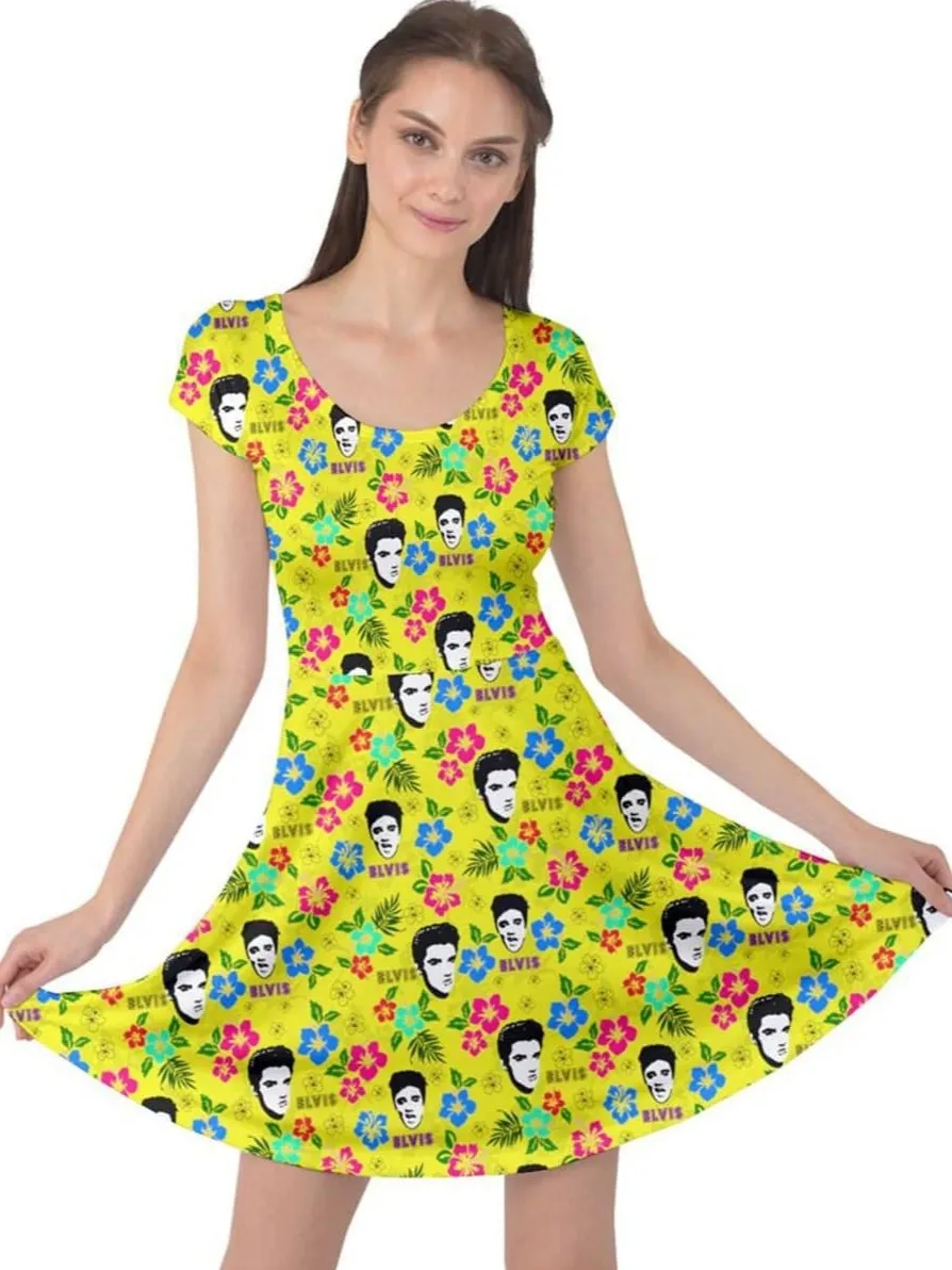 Hawaii Elvis Cap Sleeve Dress