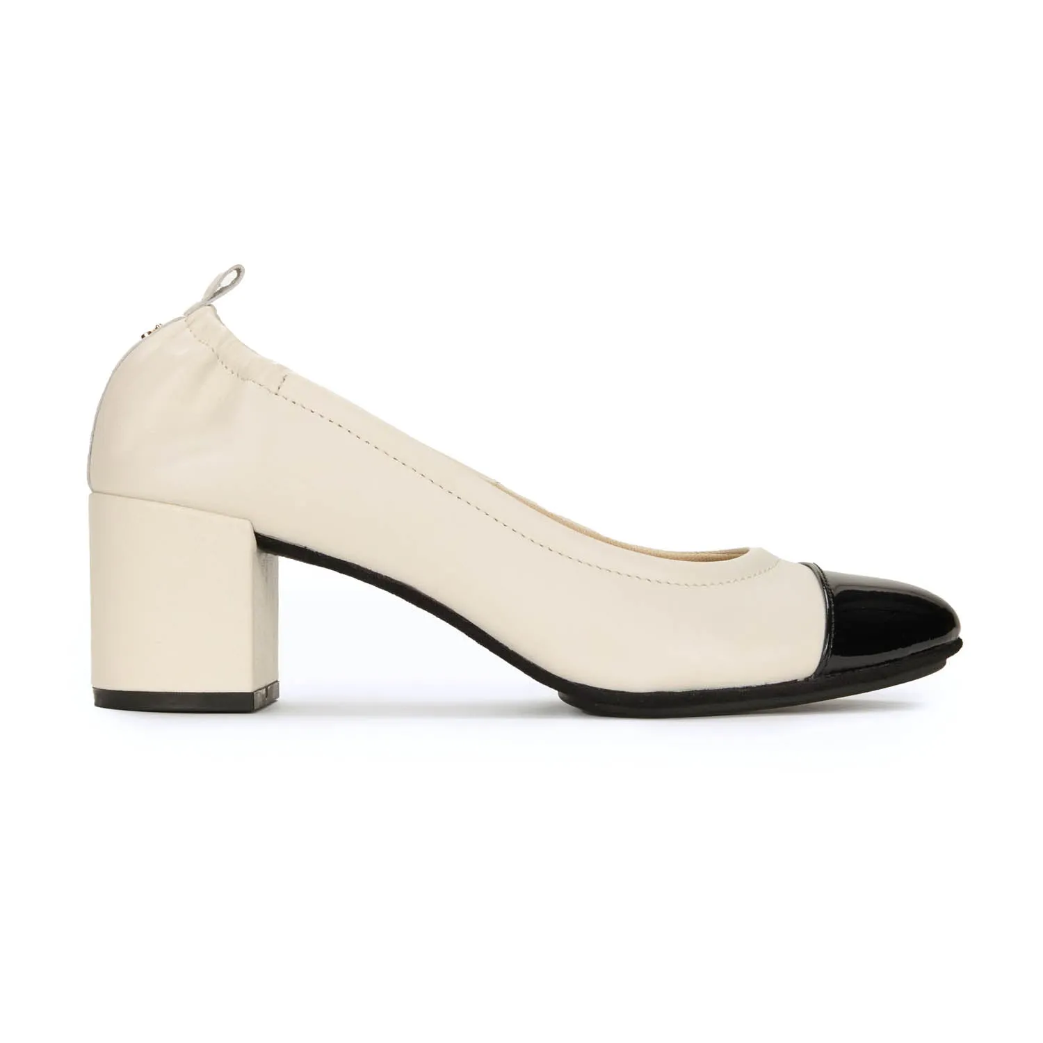 Heidi Classic Pump in Bone Leather