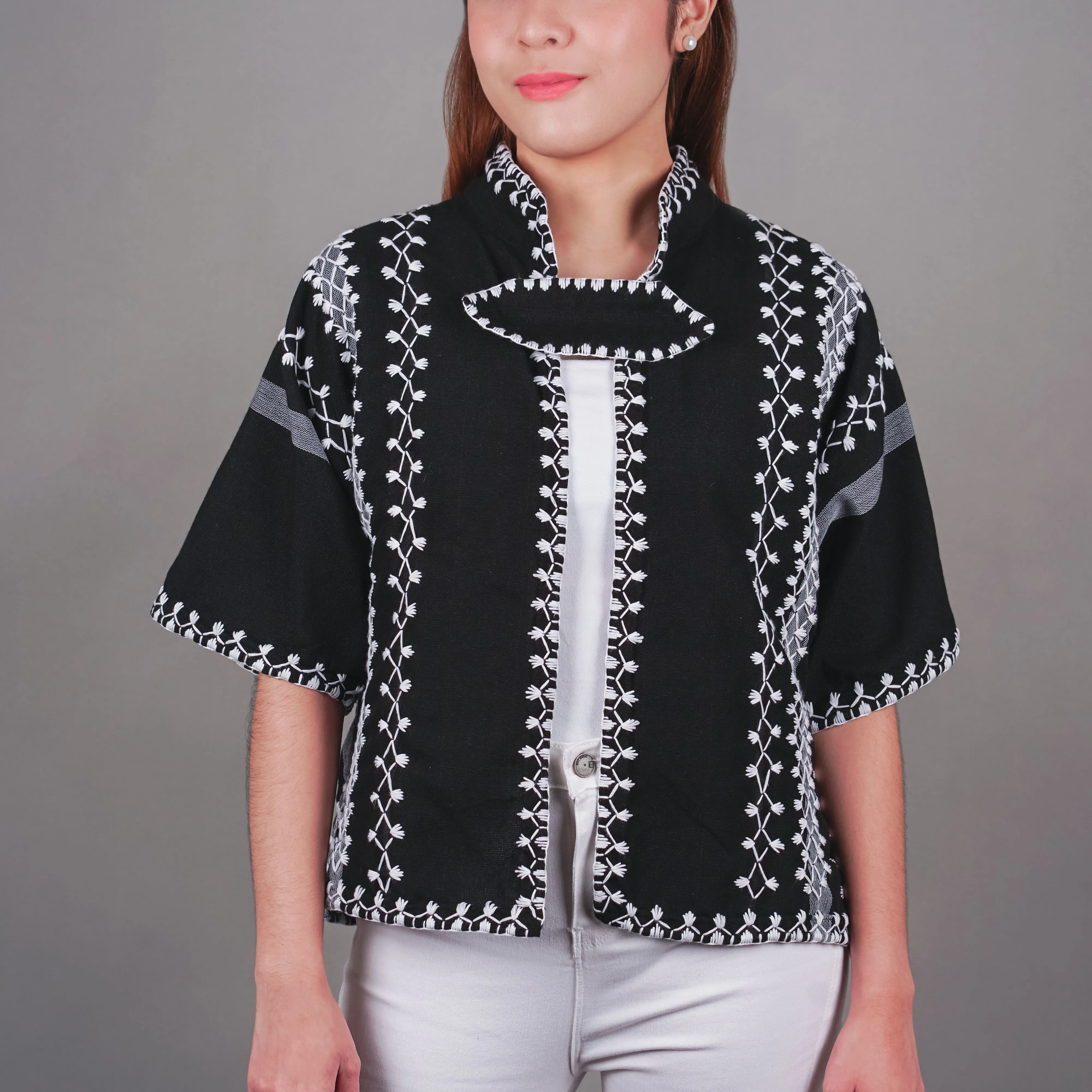 Itneg Hand Embroidered Short Sleeve Blouse