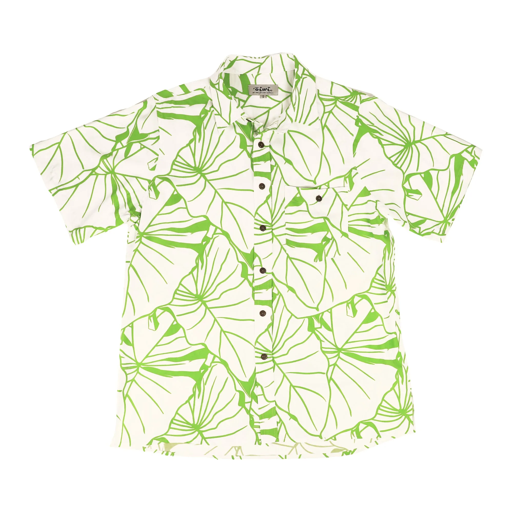 Kalo Aloha Shirt in White (traditional fit)