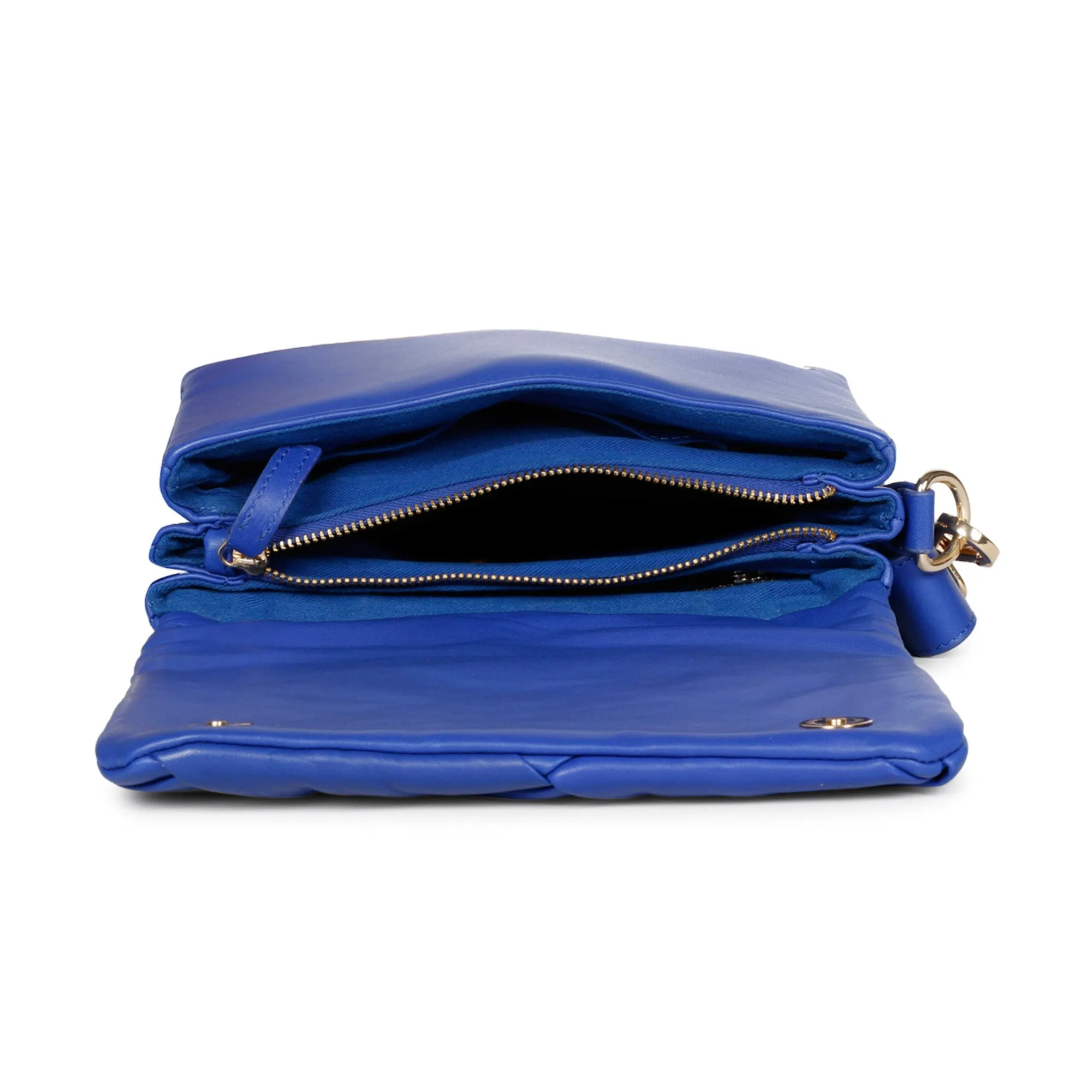 Kate Blue Leather handcrafted Cross Body Sling Bags