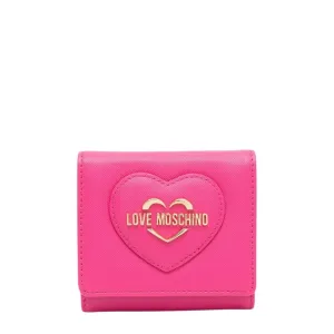 Love Moschino Heart Logo Pink Tri-Fold Wallet