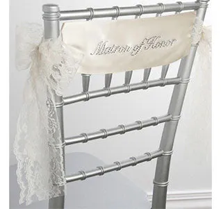 Matron of Honor Satin Chair Sash