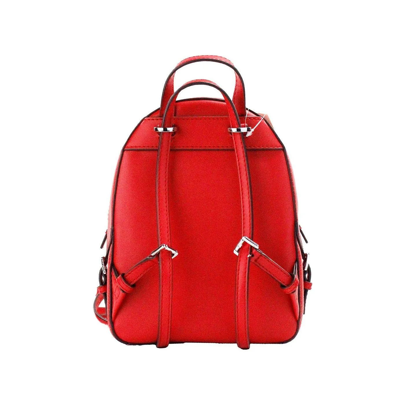 Michael Kors Jaycee Mini XS Bright Red Pebbled Leather Zip Pocket Backpack Bag