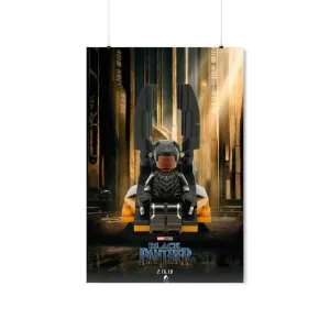 MOC  Compatible  The Black Panther  Movie Wall Art POSTER ONLY