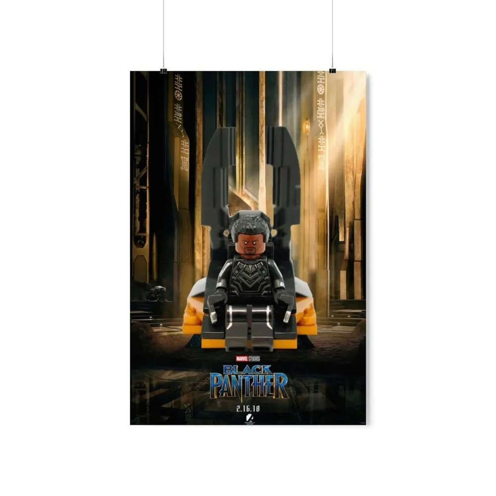 MOC  Compatible  The Black Panther  Movie Wall Art POSTER ONLY