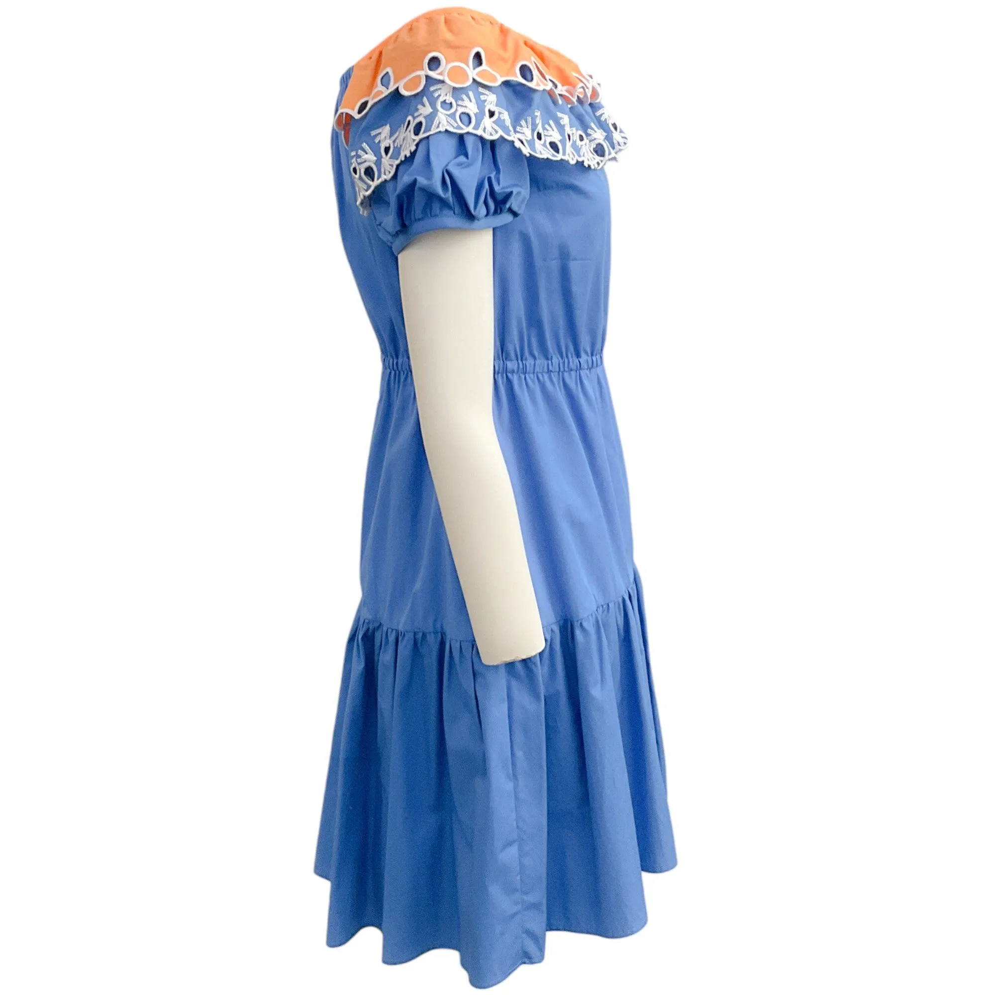 Peter Pilotto Blue Cotton Embroidered Pallas Dress