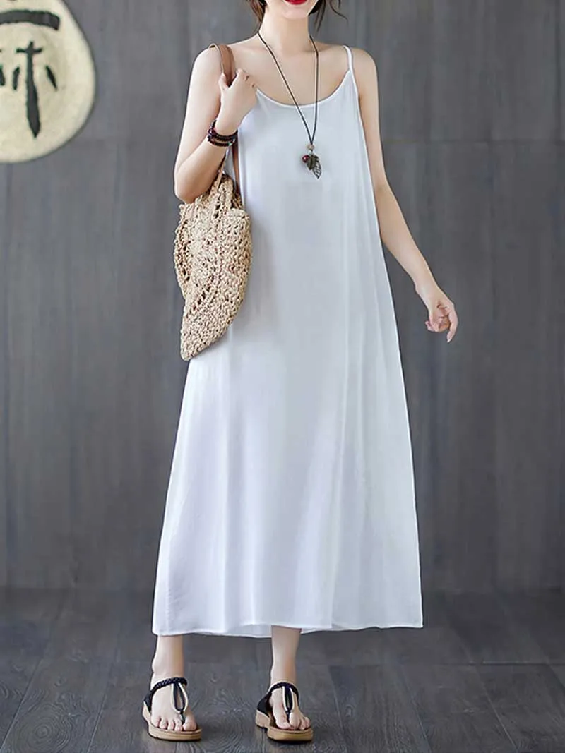 Plain Cotton Slip Dress