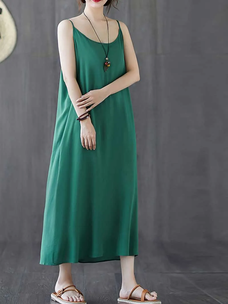 Plain Cotton Slip Dress