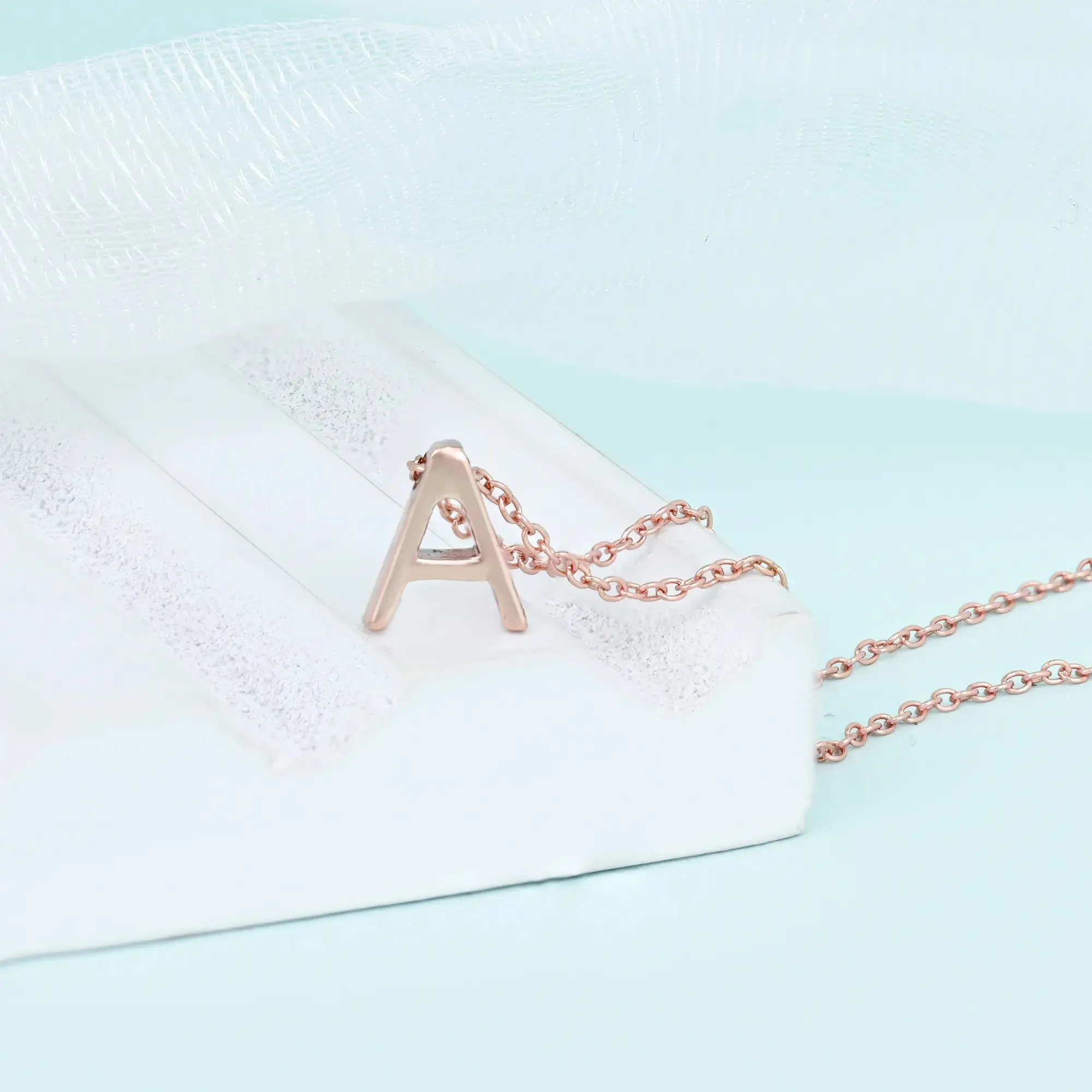 "A" Initial Necklace