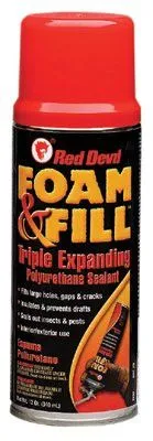 Red Devil 909 Polyurethane Triple Expanding Foam, 12 oz Aerosol Can, Champagne (12 Cans)