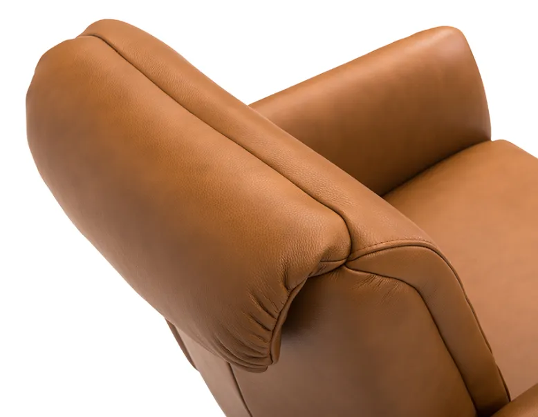 Riva Cognac Leather Power Motion Recliner