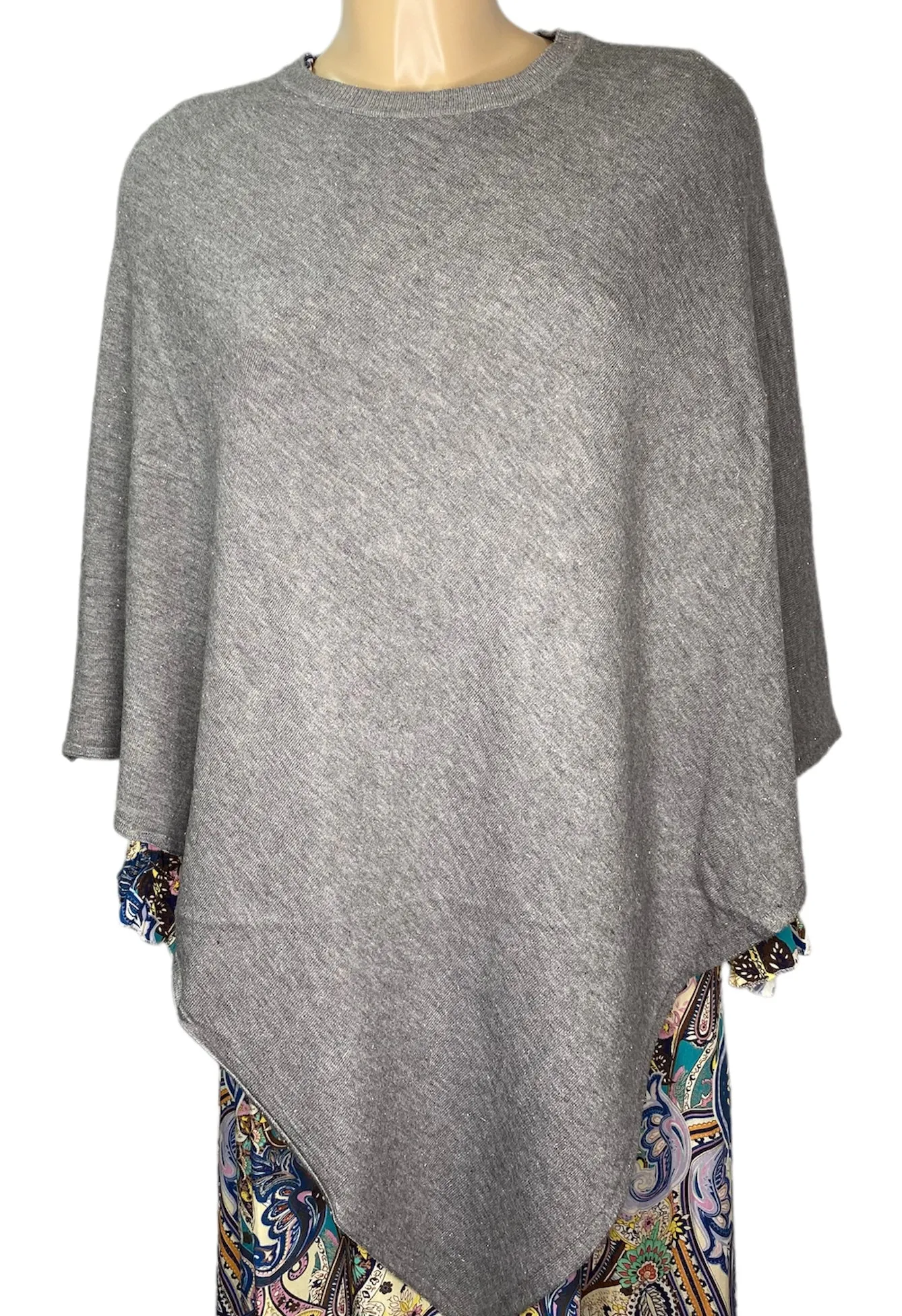 Shimmer Poncho With Silver And Gold Fleck (4 Colours)