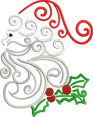 Swirl Christmas Santa