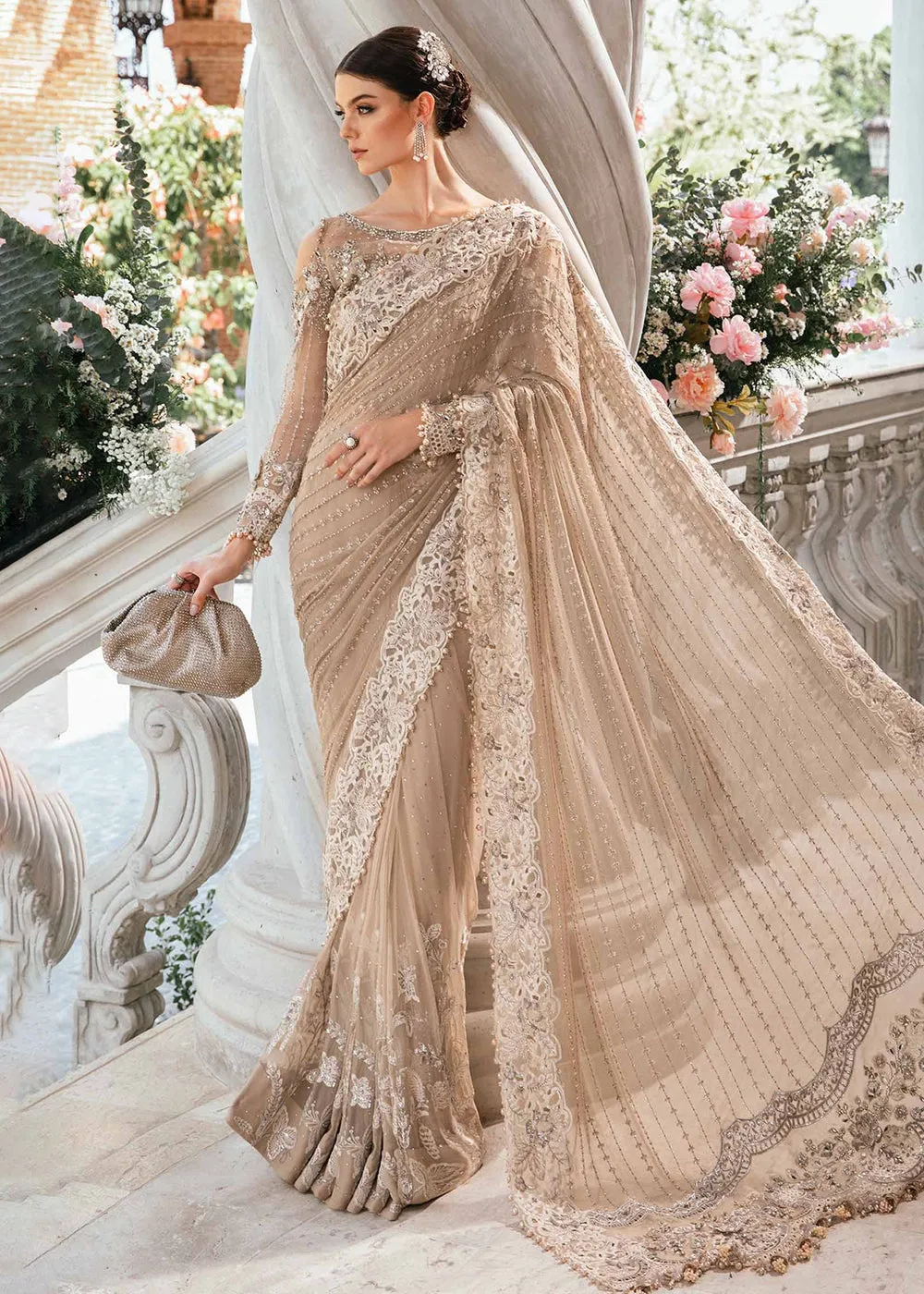 Unstitched Mbroidered Wedding Formals 2024 by Maria B | BD-2801