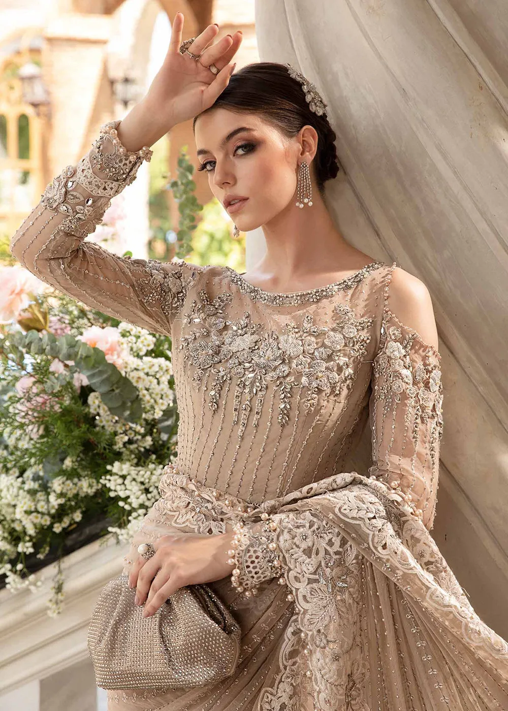 Unstitched Mbroidered Wedding Formals 2024 by Maria B | BD-2801