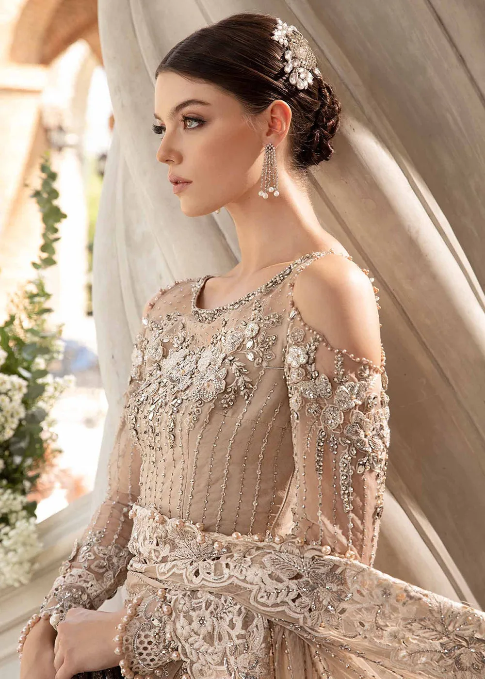 Unstitched Mbroidered Wedding Formals 2024 by Maria B | BD-2801