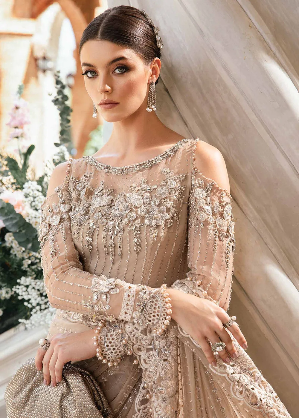 Unstitched Mbroidered Wedding Formals 2024 by Maria B | BD-2801