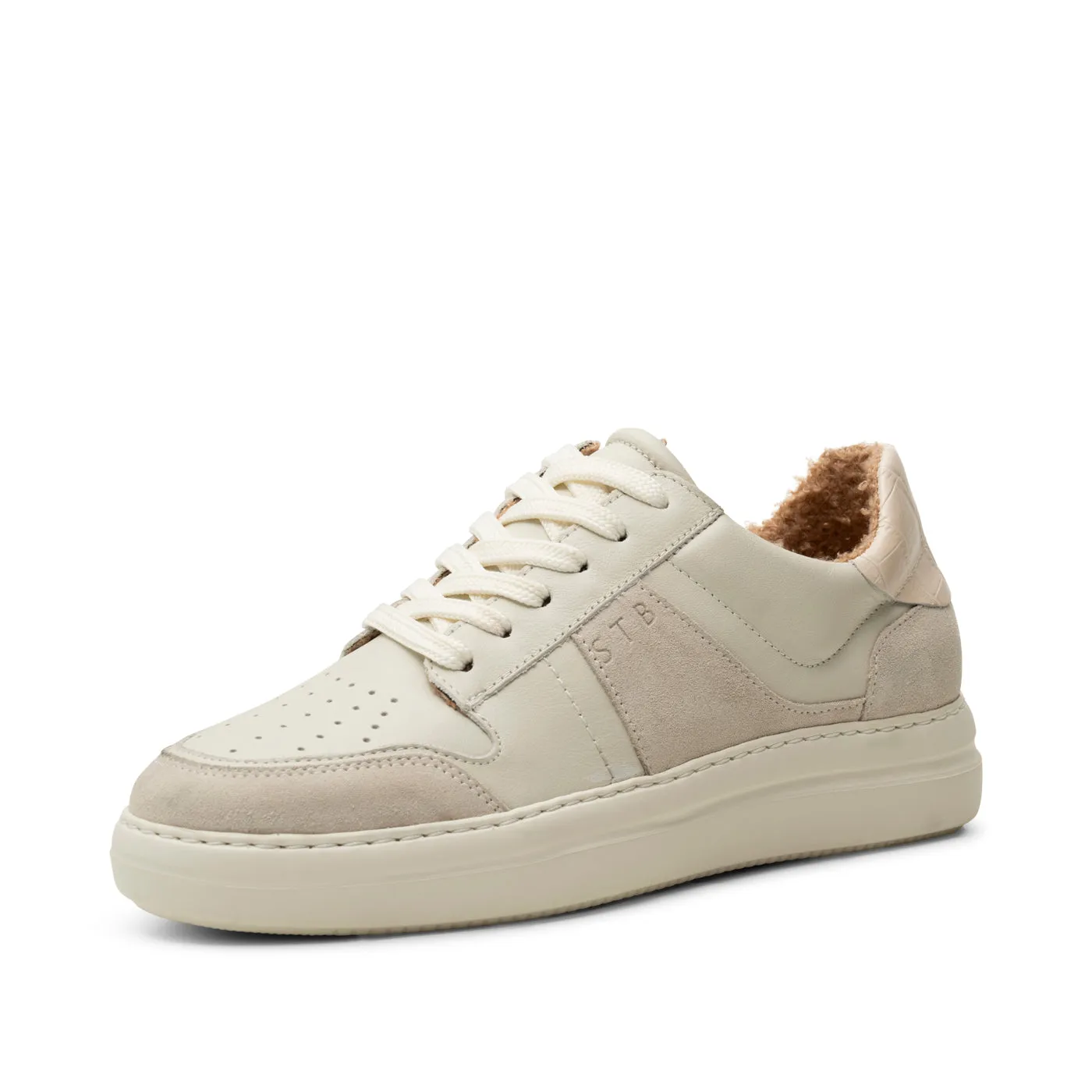 Valda sneaker leather warm - OFF WHITE