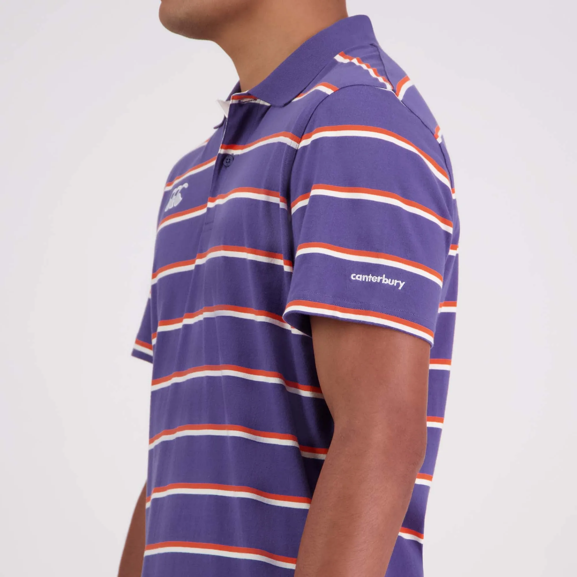 Yarn Dye Stripe Polo - crown blue